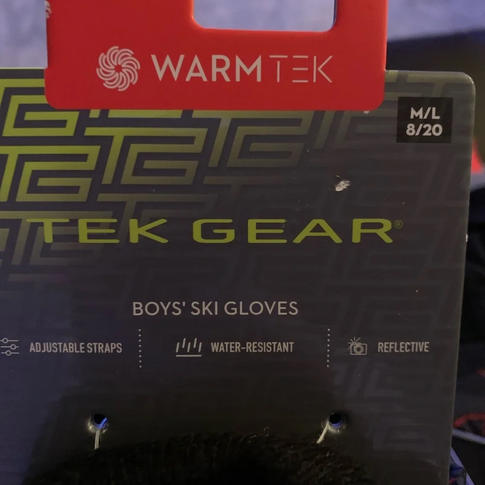Tek Gear Boys Ski Gloves - Black and Red (Set of 2 pairs) ❄️🎿☃️